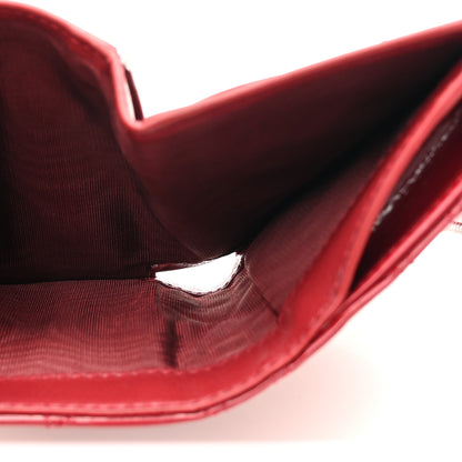 Christian Dior Patent Cannage Lady Dior Lotus Wallet Red 6 of 8