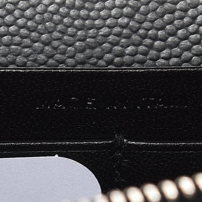 Saint Laurent Metallic Grain De Poudre Kate Monogram Tassel Chain Wallet Silver 8 of 9