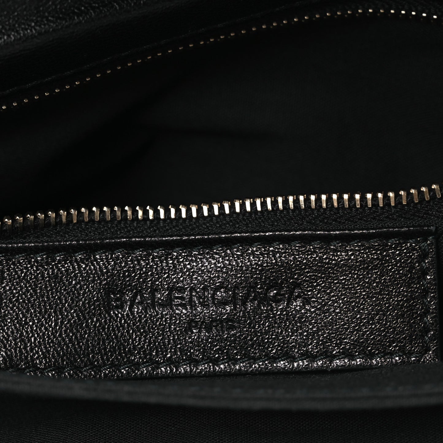 Chevre Gold Metallic Edge Hardware Envelope Clutch Black