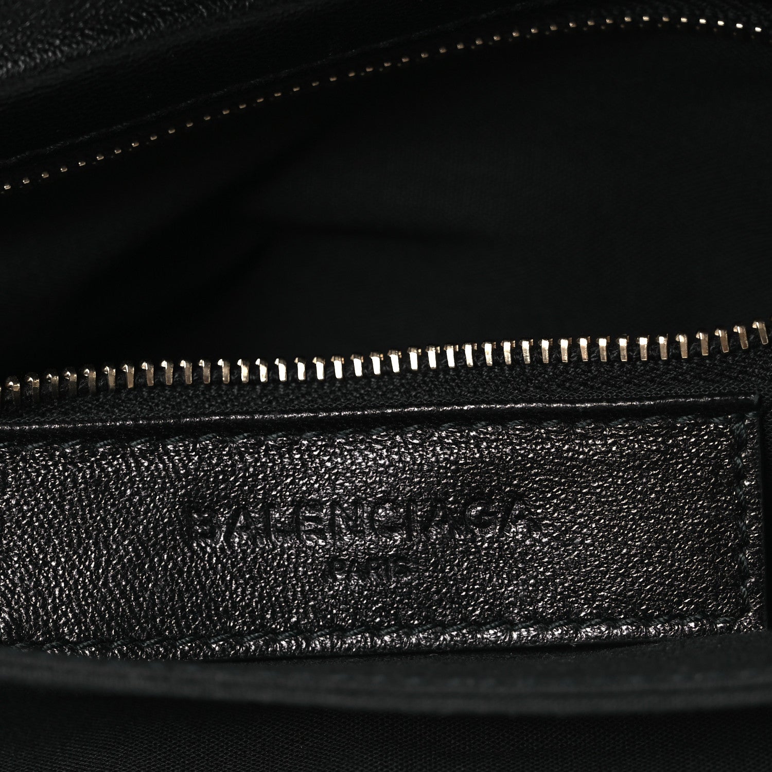 Balenciaga Chevre Gold Metallic Edge Hardware Envelope Clutch Black 7 of 12