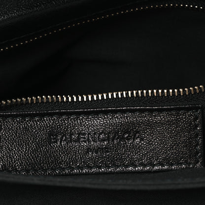 Balenciaga Chevre Gold Metallic Edge Hardware Envelope Clutch Black 7 of 12
