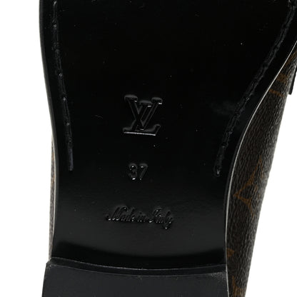 Louis Vuitton Monogram Chess Flat Loafer 37 6 of 8