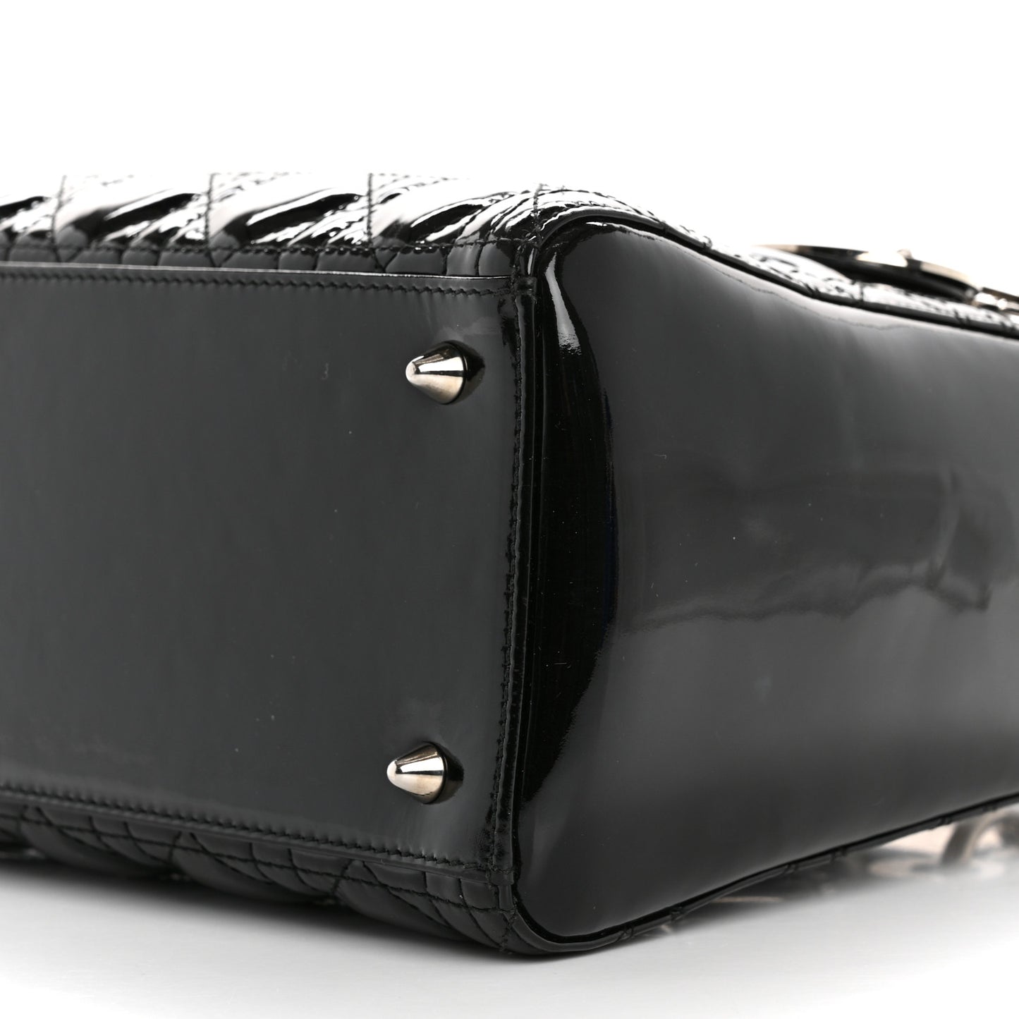 Patent Cannage Medium Lady Dior Black