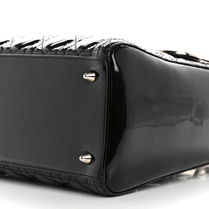 Christian Dior Patent Cannage Medium Lady Dior Black 10 of 13