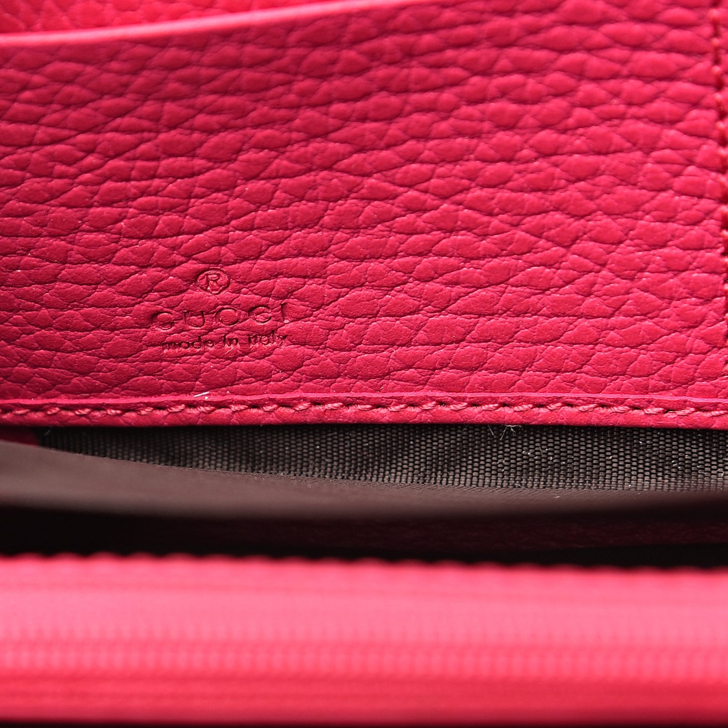 Dollar Calfskin GG Marmont Zip Around Wallet Box Pink
