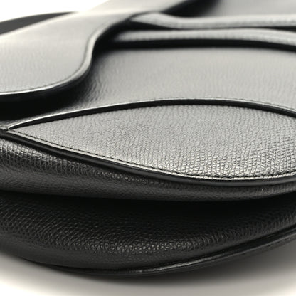 Christian Dior Grained Calfskin Saddle Bag Black 8 of 9