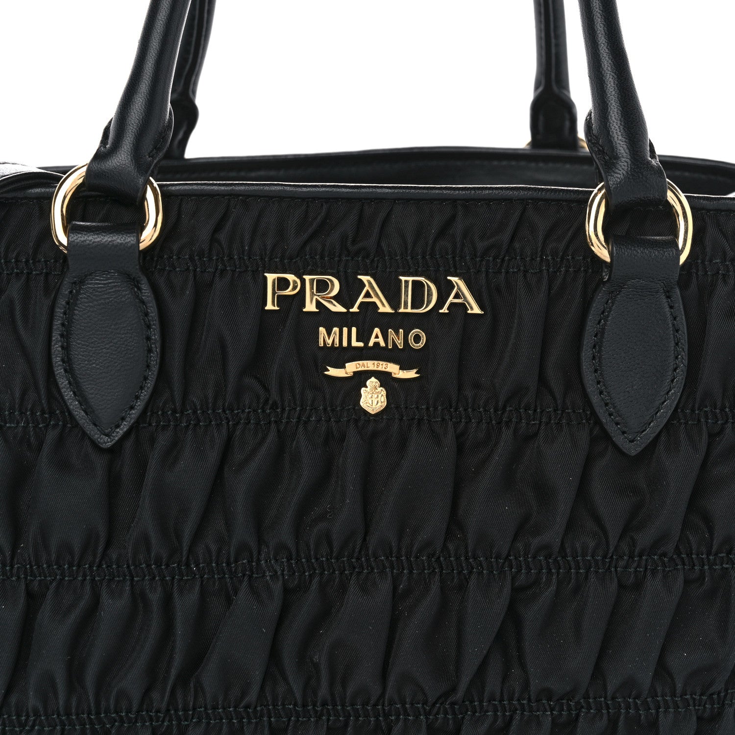 Prada Tessuto Nylon Gaufre Small Tote Black 7 of 9