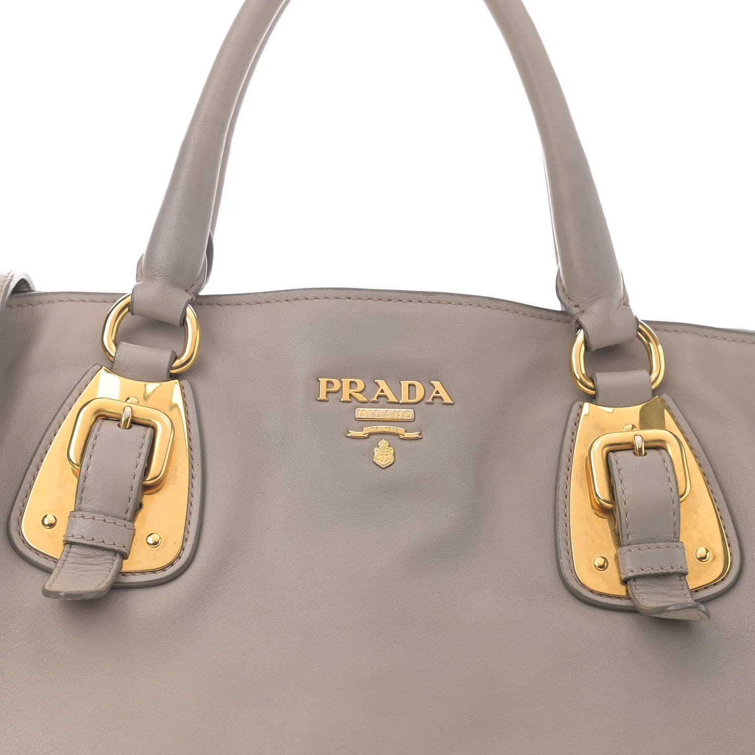 Prada Soft Calf Shopping Tote Argilla 9 of 13