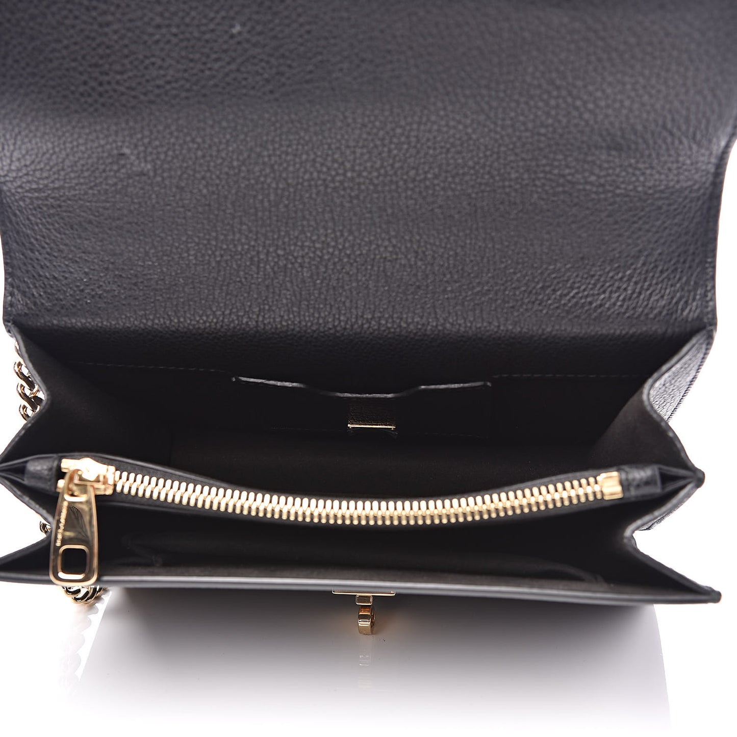 Grained Calfskin Rosalia Shoulder Bag Black