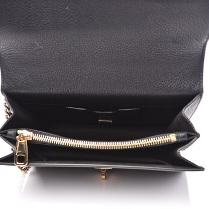 Dolce & Gabbana Grained Calfskin Rosalia Shoulder Bag Black 5 of 9