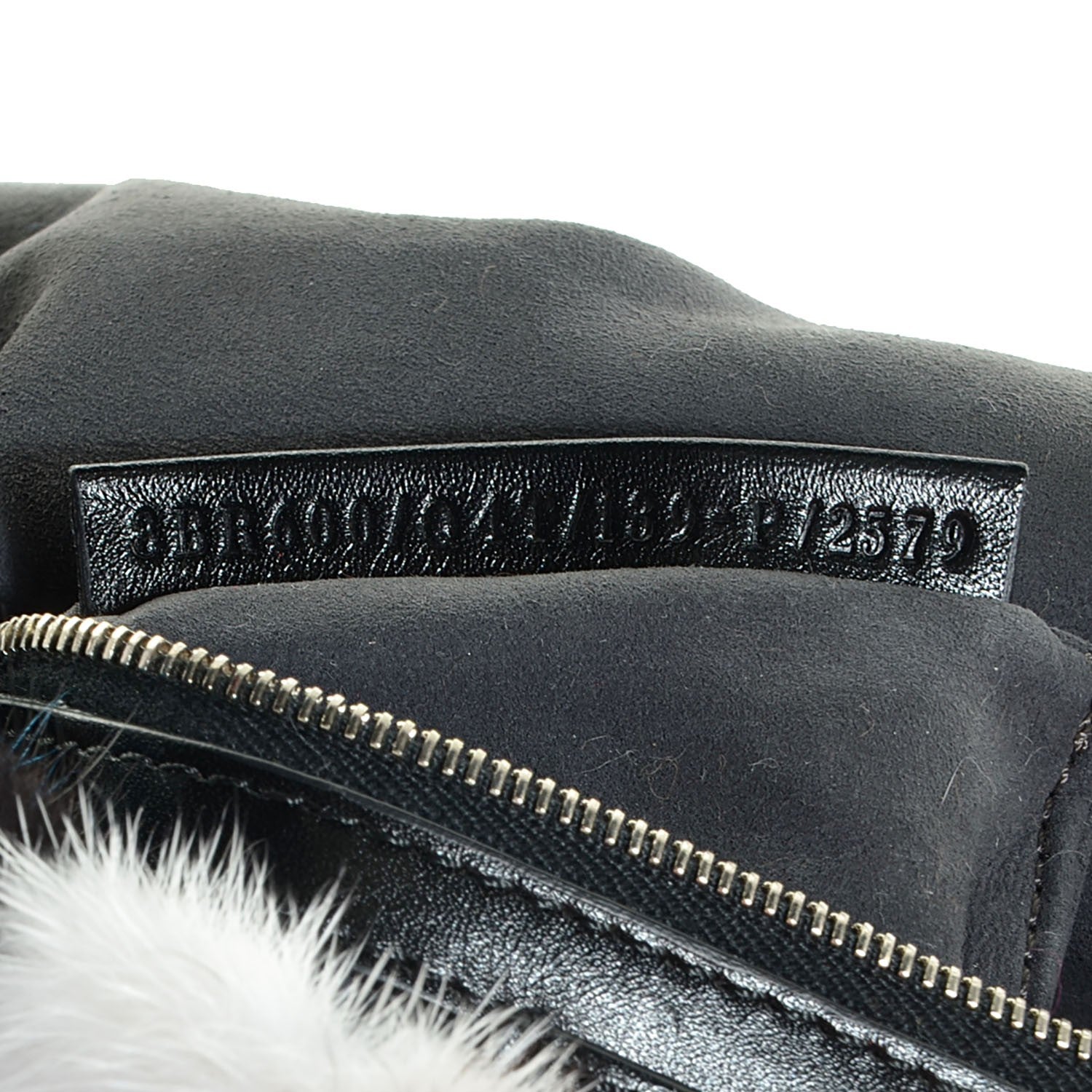 Fendi Mink Fur Striped Baguette Natural Multicolor 9 of 11