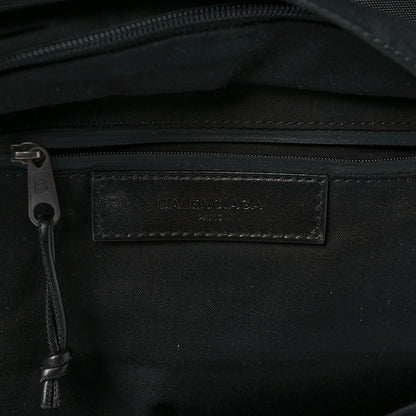 Balenciaga Nylon Political Campaign Logo Embroidered Explorer Backpack Black 5 of 9