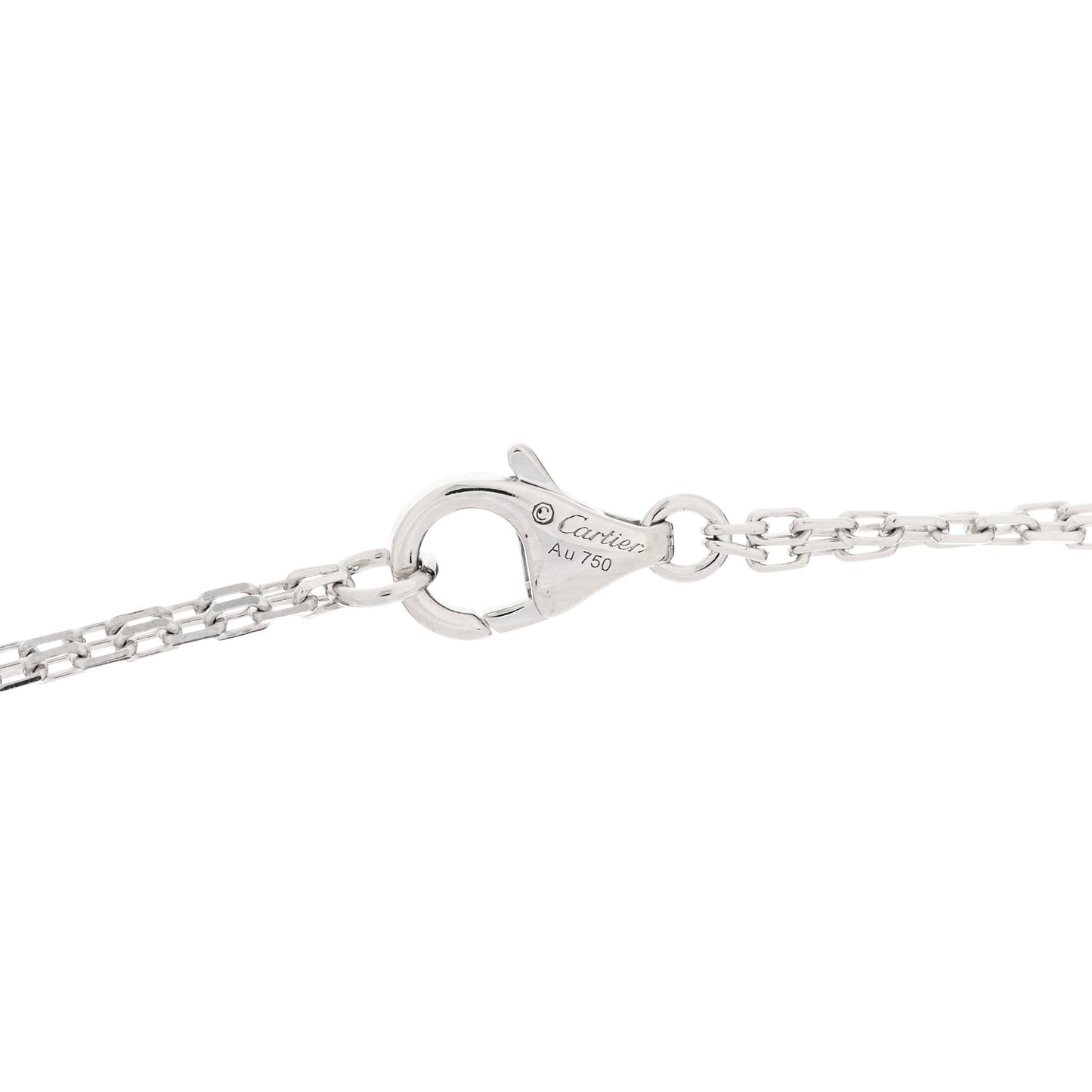 18K White Gold 2 Diamond LOVE Necklace