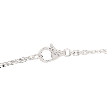 Cartier 18K White Gold 2 Diamond LOVE Necklace 3 of 5