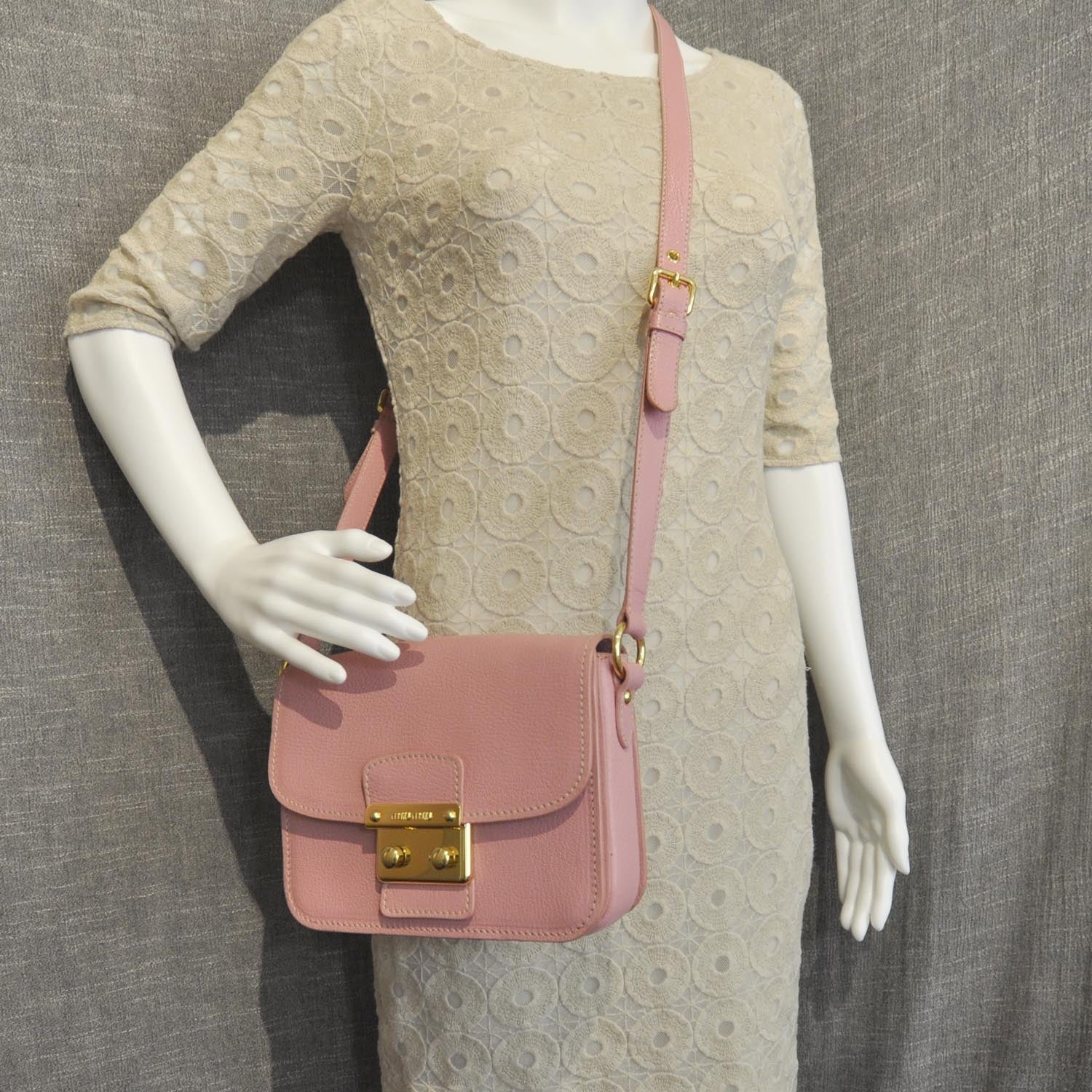 Miu Miu Leather Shoulder Bag Pink 2 of 7