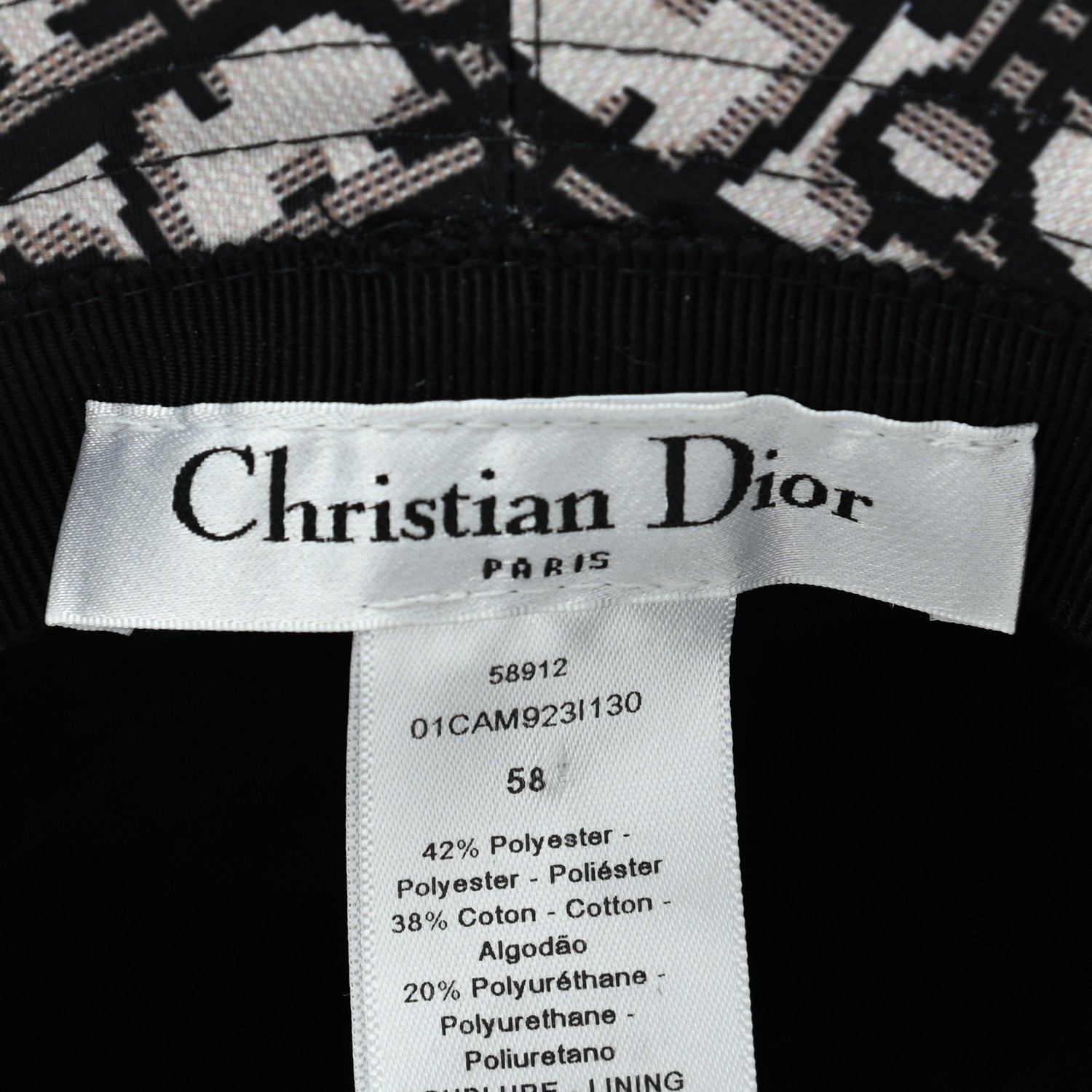 Christian Dior Camouflage Logo Bucket Hat 58 Green 8 of 9