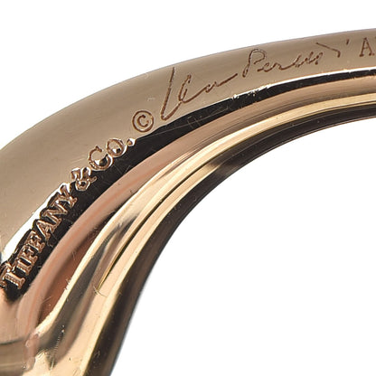 Tiffany 18K Yellow Gold Elsa Peretti Teardrop Hoop Earrings 7 of 8