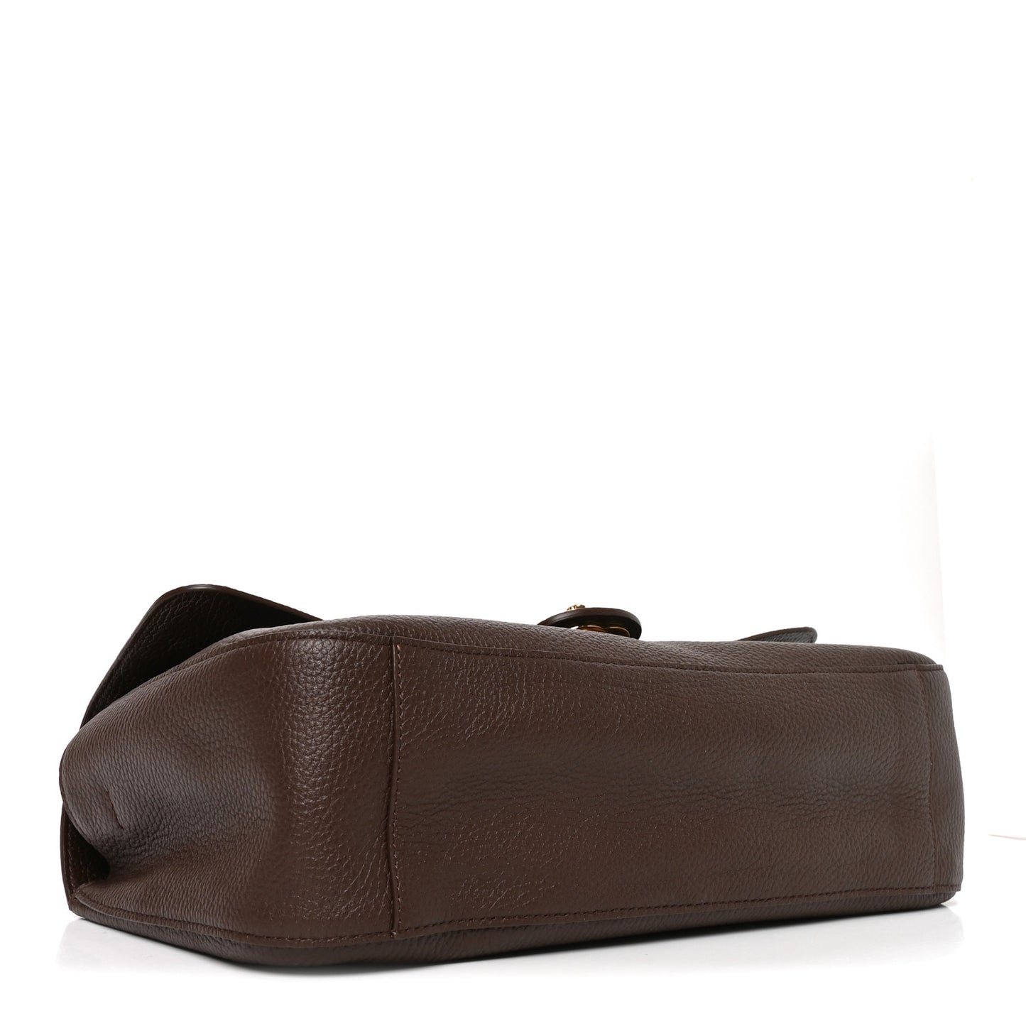 Grained Calfskin Small Souplissimo Maxi Flap Brown
