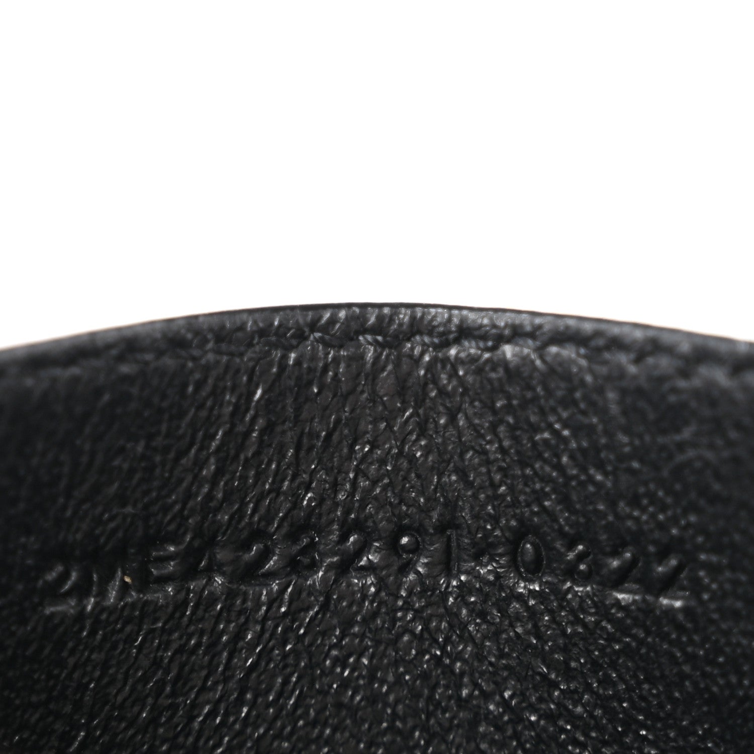 Saint Laurent Grain De Poudre Matelasse Chevron Monogram Credit Card Case Black 7 of 11