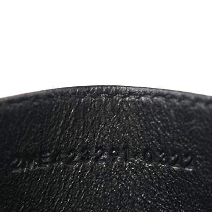 Saint Laurent Grain De Poudre Matelasse Chevron Monogram Credit Card Case Black 7 of 11