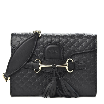 Gucci Microguccissima Mini Emily Shoulder Bag Black 1 of 10