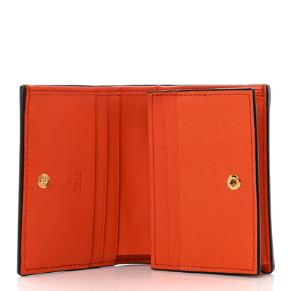 Gucci Calfskin GG Matelasse Card Case Wallet Deep Orange 5 of 7