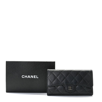 Chanel Caviar Quilted Large Flap Wallet Black 13 of 13