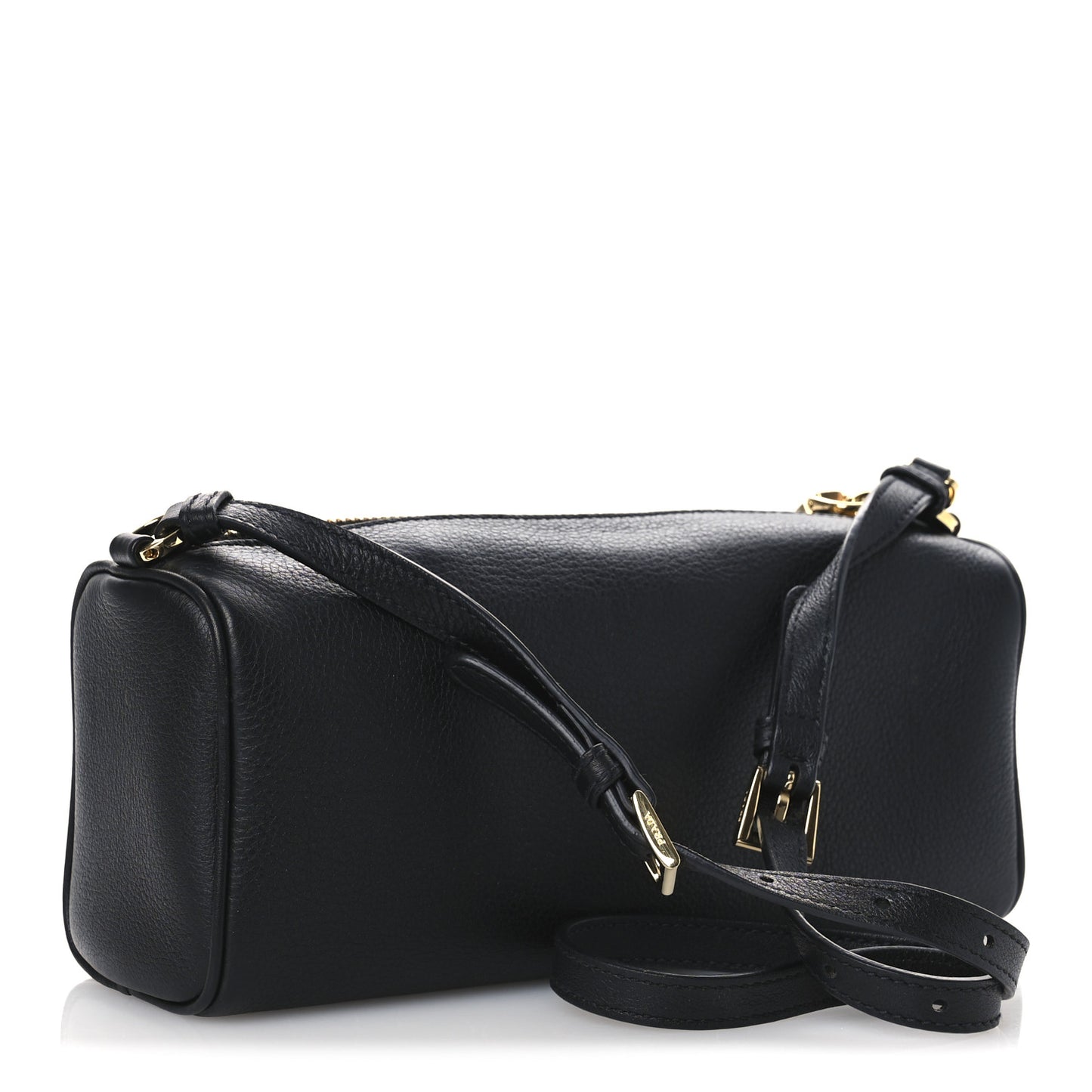 Calfskin Triangle Pouch Shoulder Bag Black