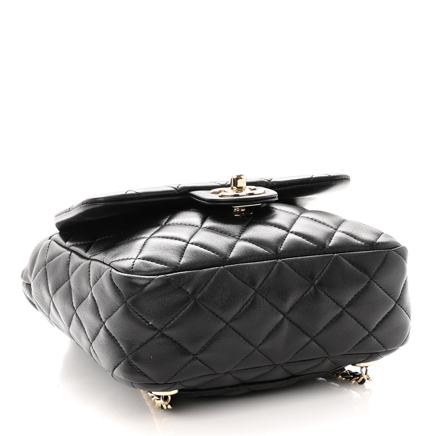 Lambskin Quilted Small in Seoul Backpack Black