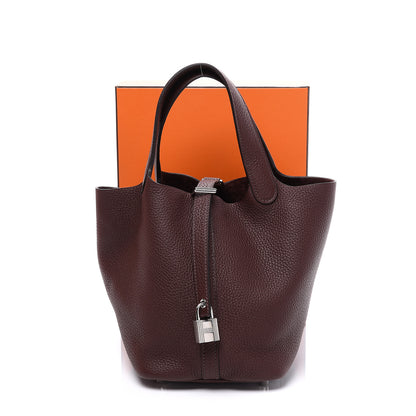 Hermes Taurillon Clemence Picotin Lock 18 PM Havane 9 of 9