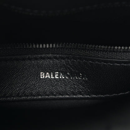 Balenciaga Calfskin Crocodile Embossed S Rivet Ville Top Handle Bag Black 6 of 11