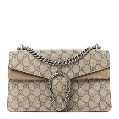 Gucci GG Supreme Monogram Small Dionysus Shoulder Bag Taupe 1 of 10