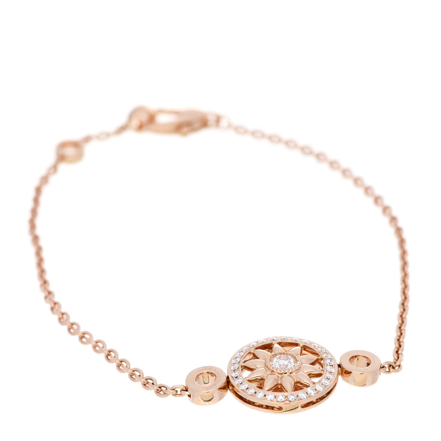 18K Rose Gold Diamond Gates Bracelet