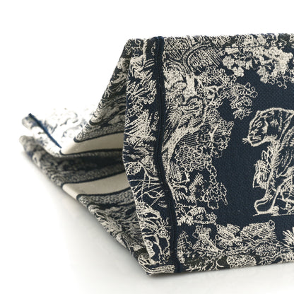 Christian Dior Canvas Embroidered Large Dioriviera Toile De Jouy Reverse Book Tote Blue 9 of 11