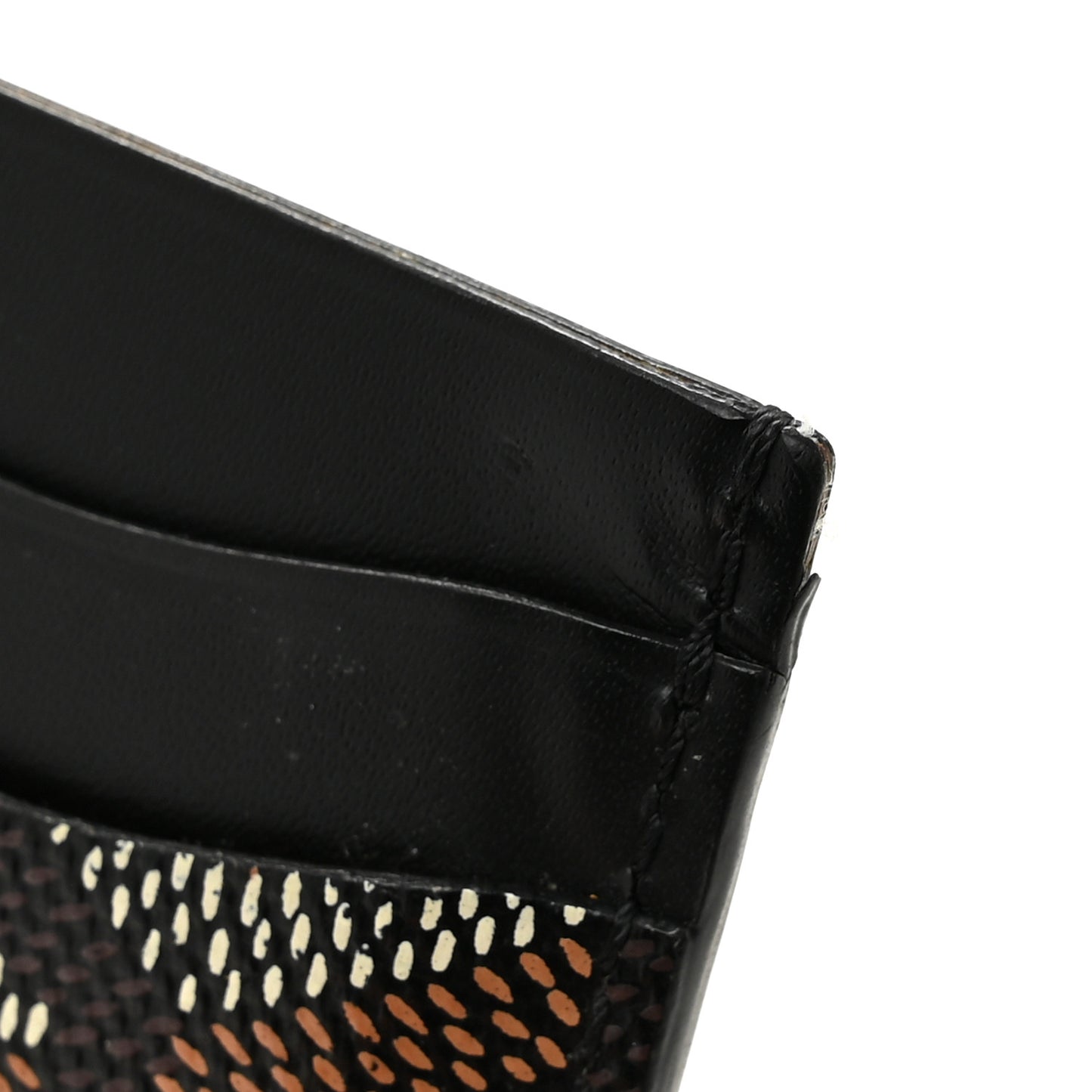Goyardine Saint Sulpice Card Holder Black