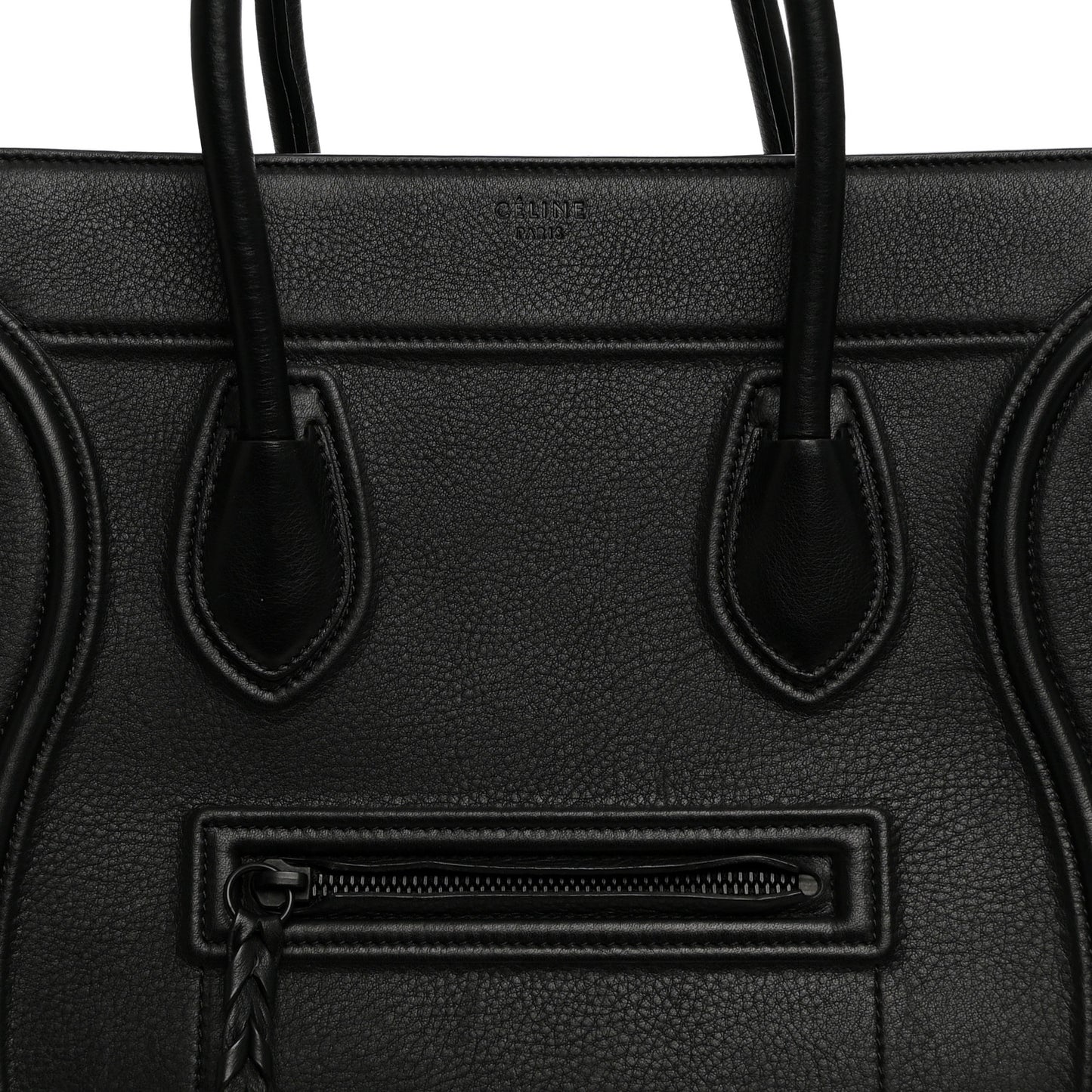 Supple Calfskin Medium Phantom Luggage Black