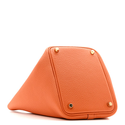 Hermes Taurillon Clemence Picotin Lock 18 PM Orange 4 of 11