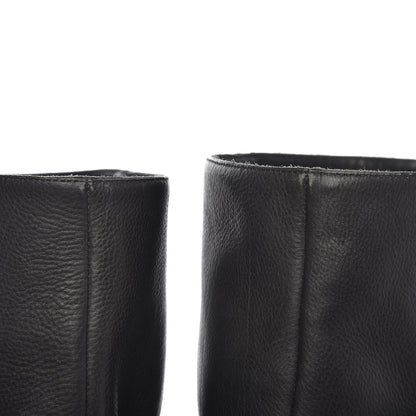 Jimmy Choo Calfskin Wrap Around Mid Calf Boots 39.5 Dark Grey 9 of 11
