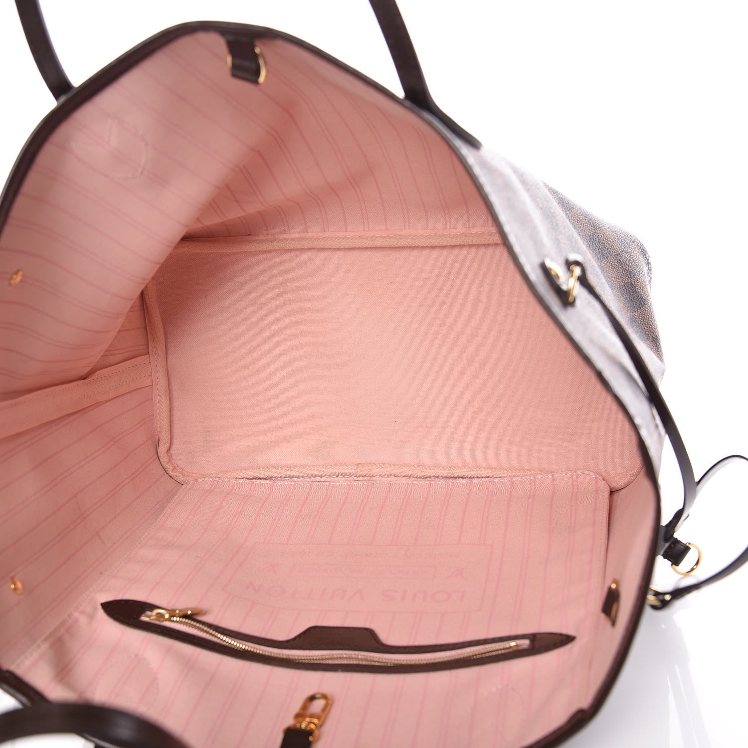 Louis Vuitton Damier Ebene Neo Neverfull MM Rose Ballerine 8 of 29