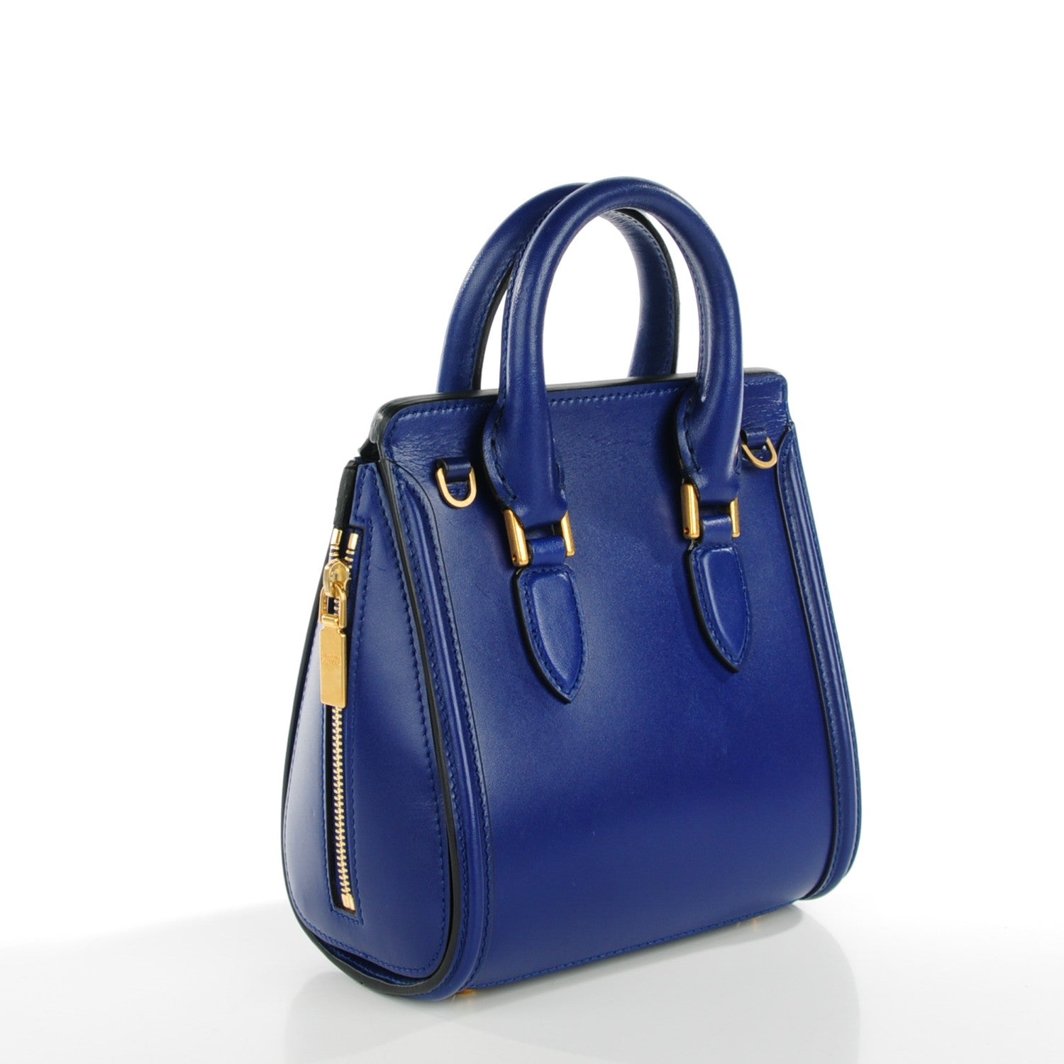 Alexander McQueen Calfskin Mini Heroine Royal Blue 3 of 8
