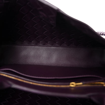 Bottega Veneta Nappa Intrecciato Small East West Andiamo Shoulder Bag Dark Mystic 6 of 10