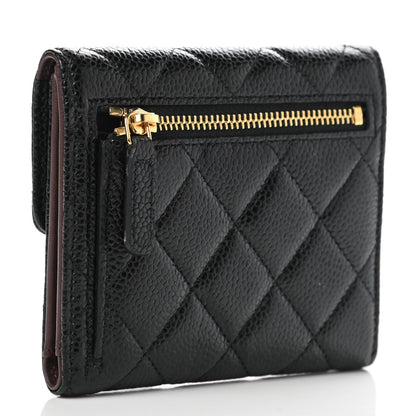 Chanel Caviar Quilted Compact Flap Wallet Black 3 of 8