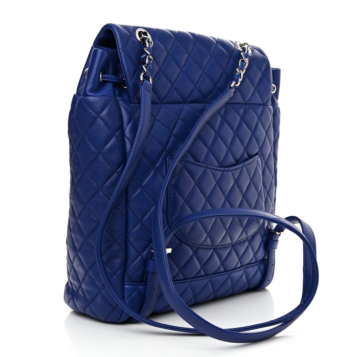 Lambskin Quilted Large Urban Spirit Backpack Blue
