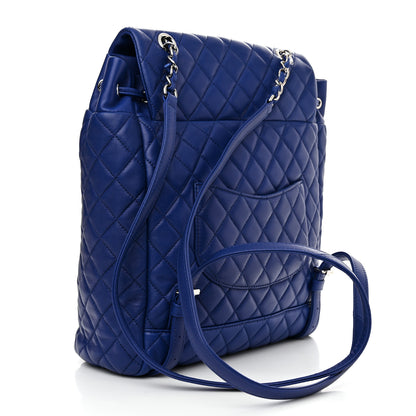 Chanel Lambskin Quilted Large Urban Spirit Backpack Blue 3 of 10