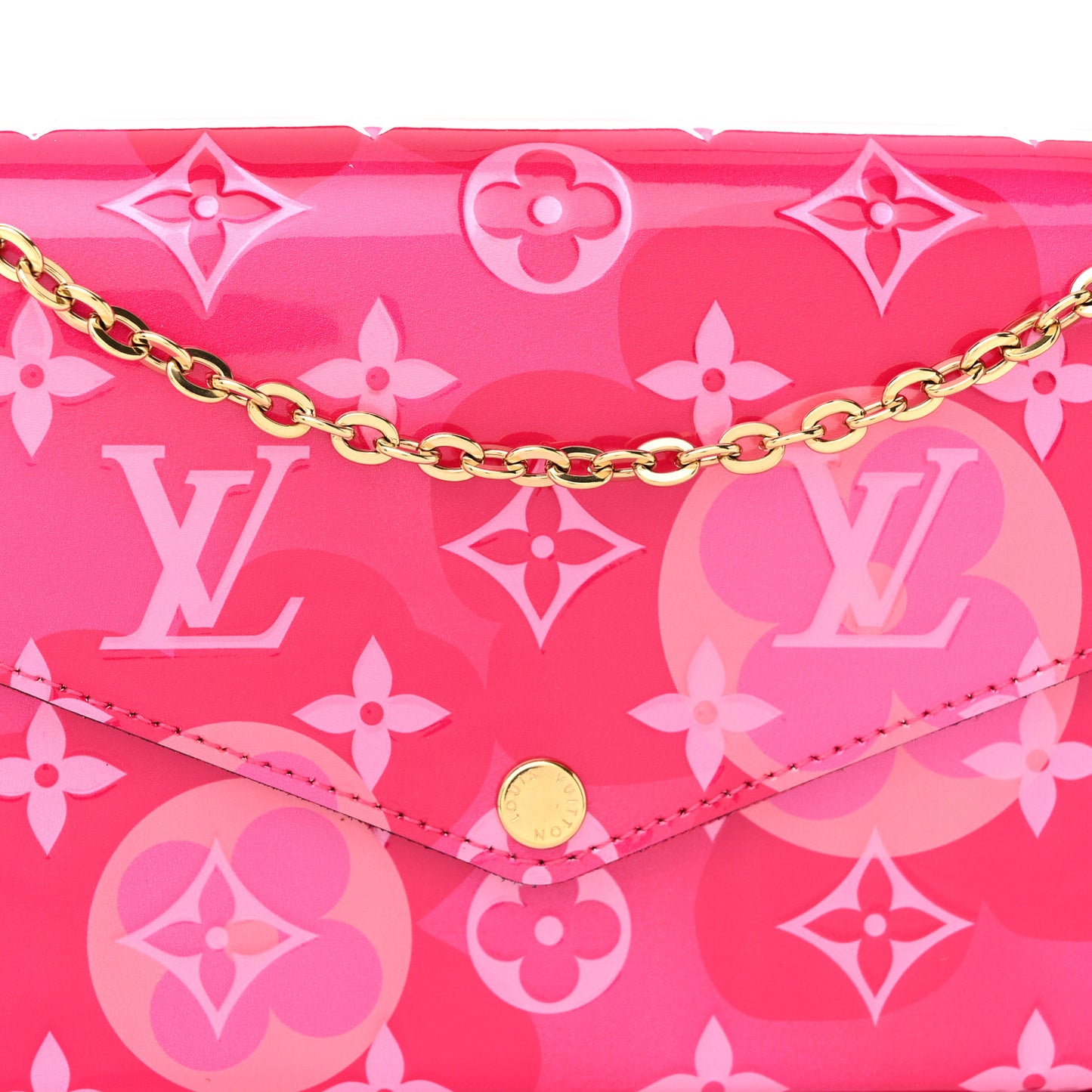 Vernis Valentine Pochette Felicie Chain Wallet Fuchsia