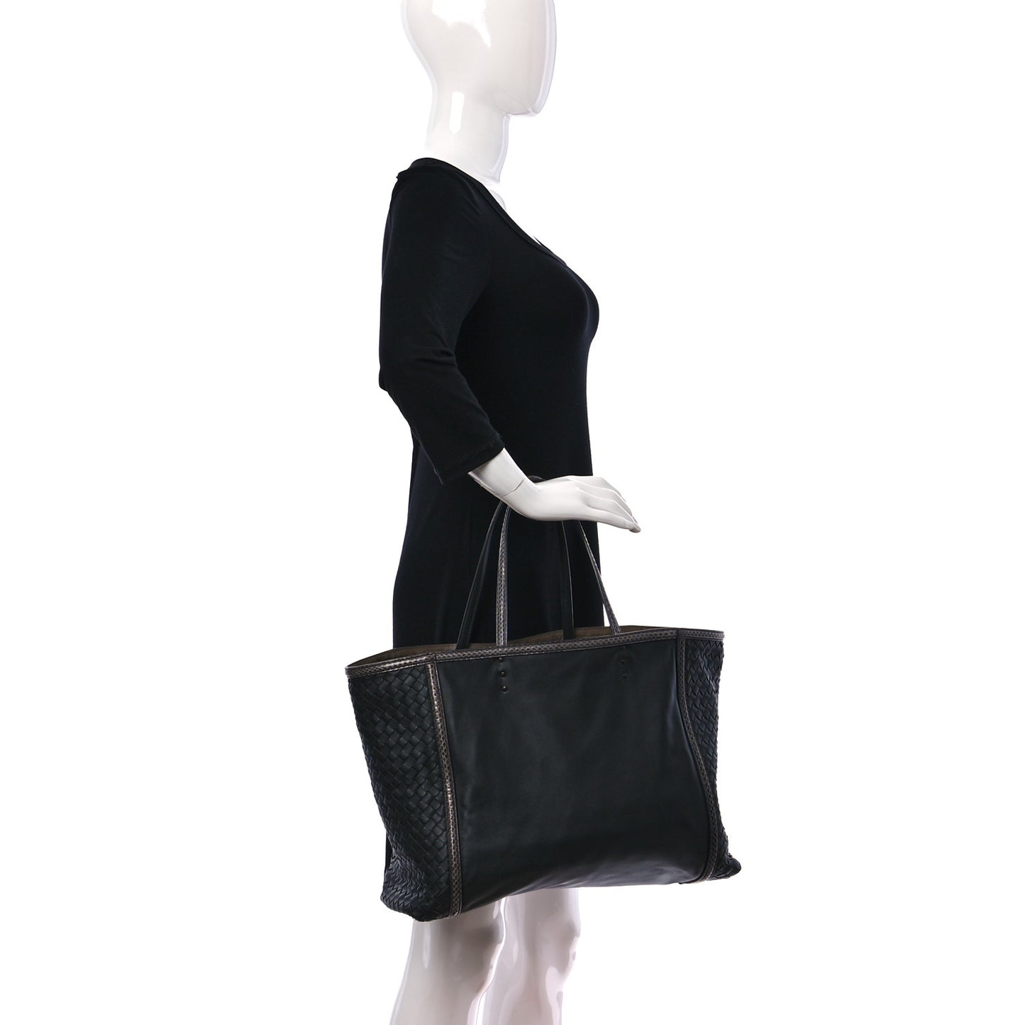 Nappa Ayers Intrecciato Tote Grey
