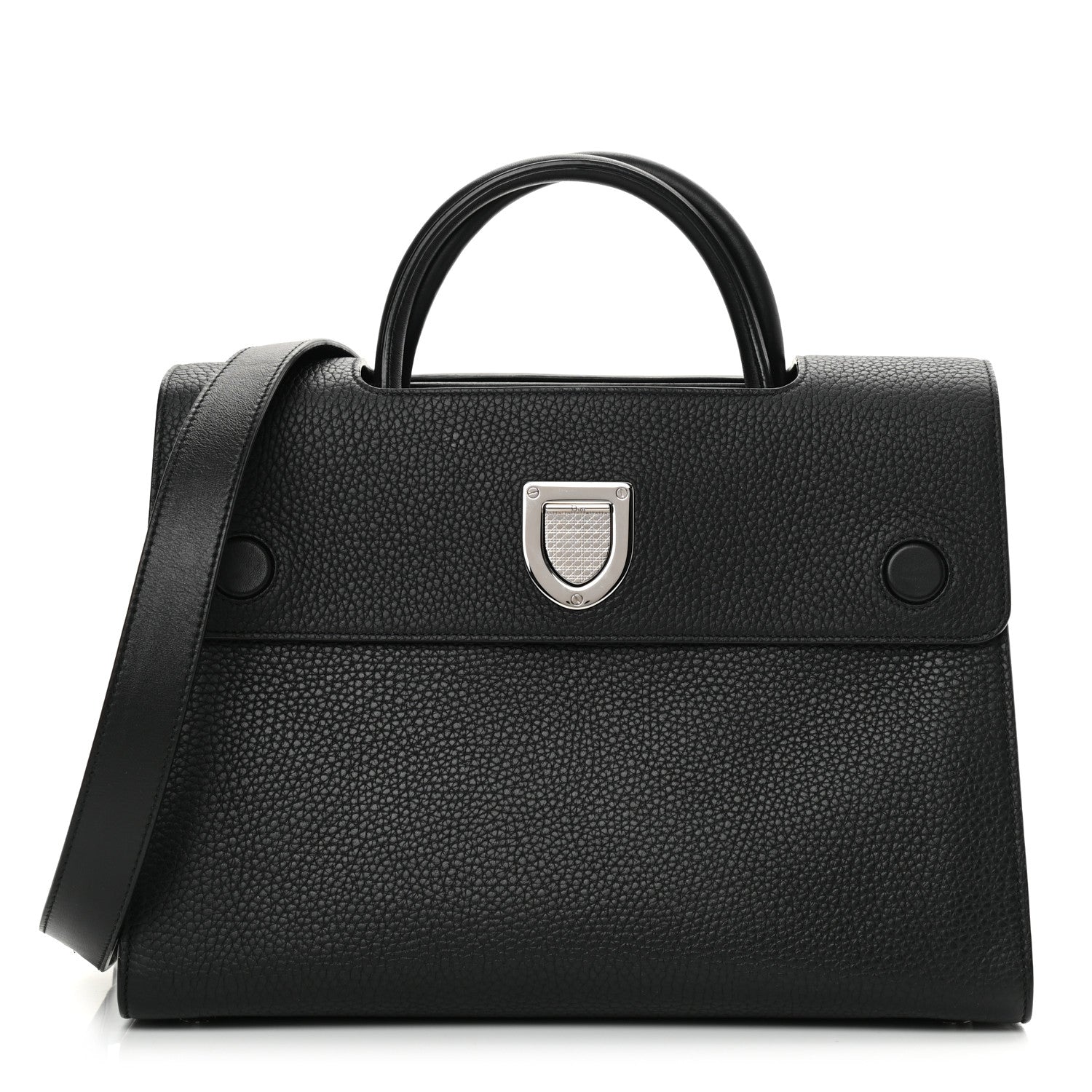 Christian Dior Grained Calfskin Medium Diorever Flap Black 1 of 13
