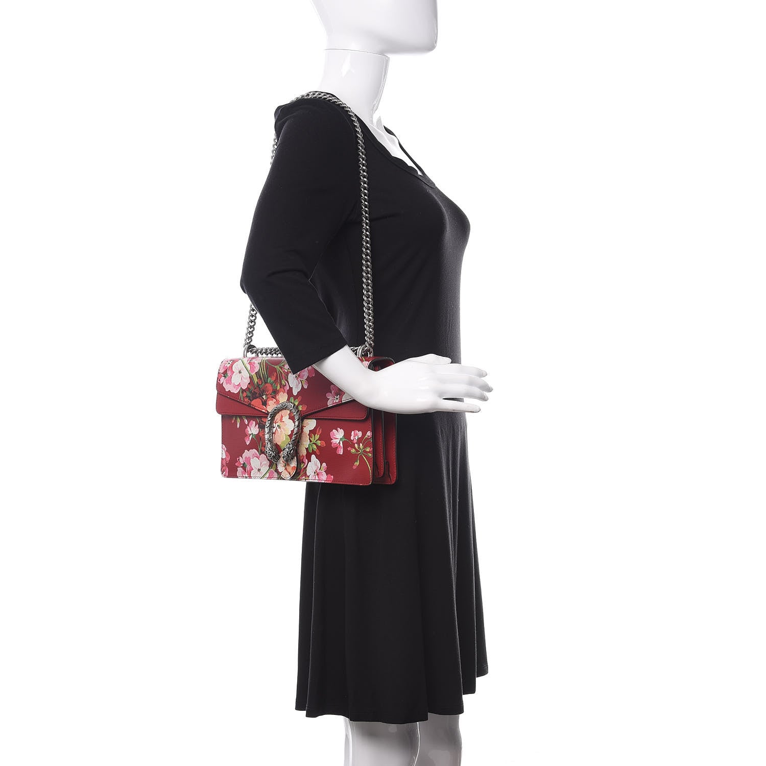 Gucci Calfskin Blooms Print Small Dionysus Shoulder Bag Romantic Cherry Multicolor 2 of 10