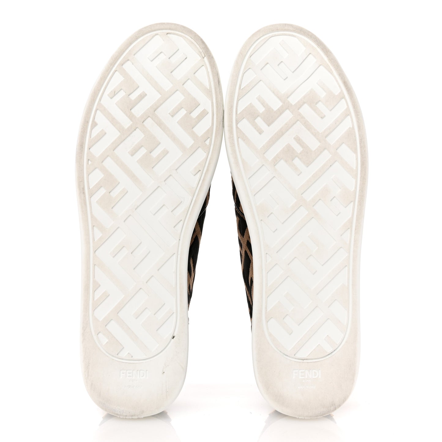 X SARA COLEMAN Canvas FF Vertigo Embroidered Womens Rise Slip On Sneakers 41 Tobacco Black