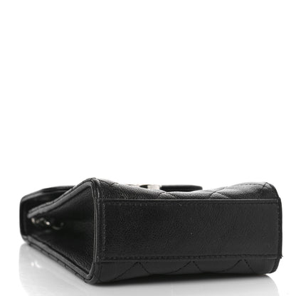 Chanel Grained Calfskin Quilted CC Box Clutch With Chain Black 4 of 9